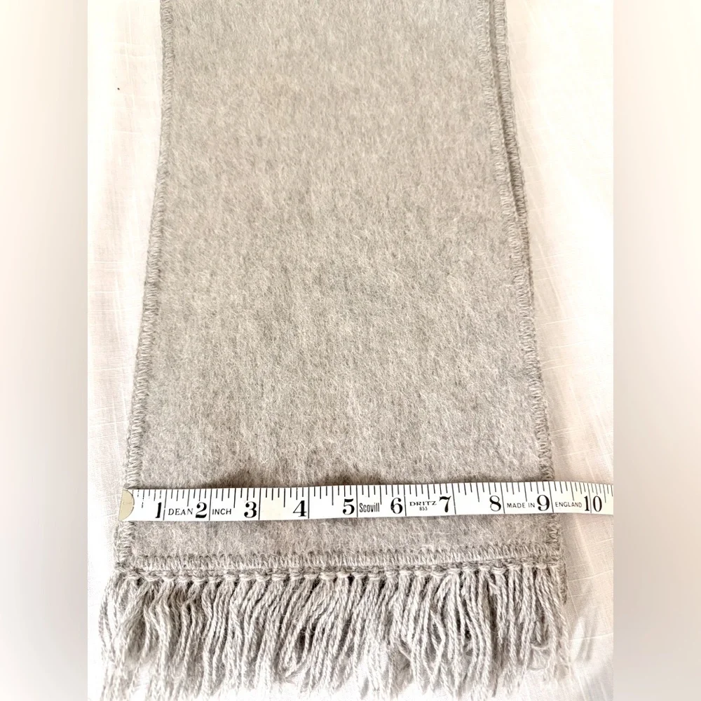 LANART collection Gray Fringed Hand Crafted Pure 100% ALPACA‎ Scarf